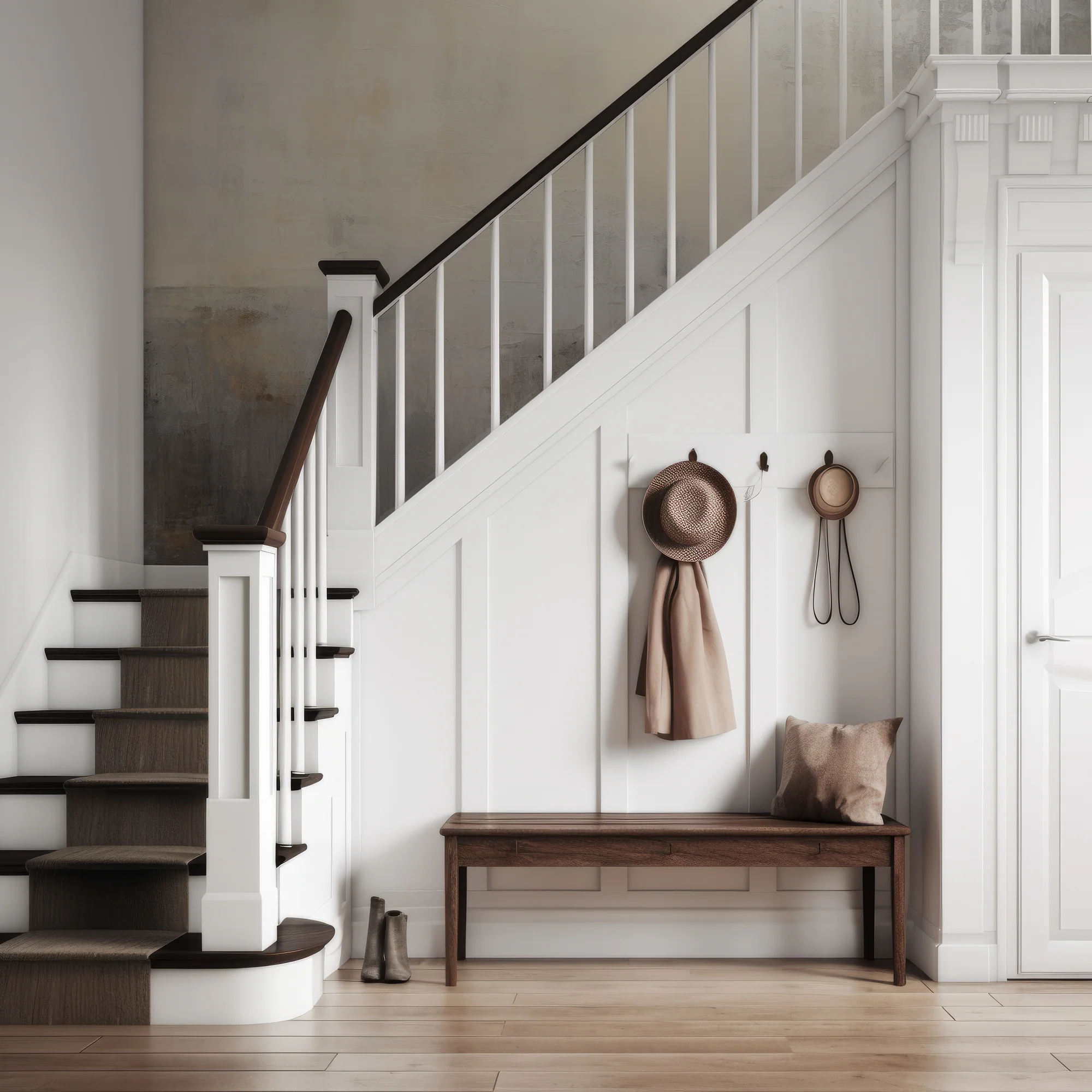 Monochrome Melody - Black and White Grungy Paint Texture Wallpaper Mural - Image 3
